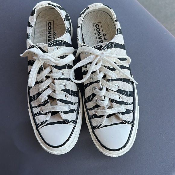 CONVERSE | All Star Chuck Taylor Black and White Zebra Print Canvas Sneakers - Picture 2 of 11